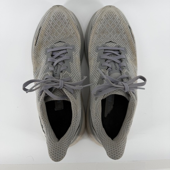 Hoka One One Clifton 9 Mens Running Shoes Grey Size 9.5D Athletic Sneakers Hike - Picture 7 of 13